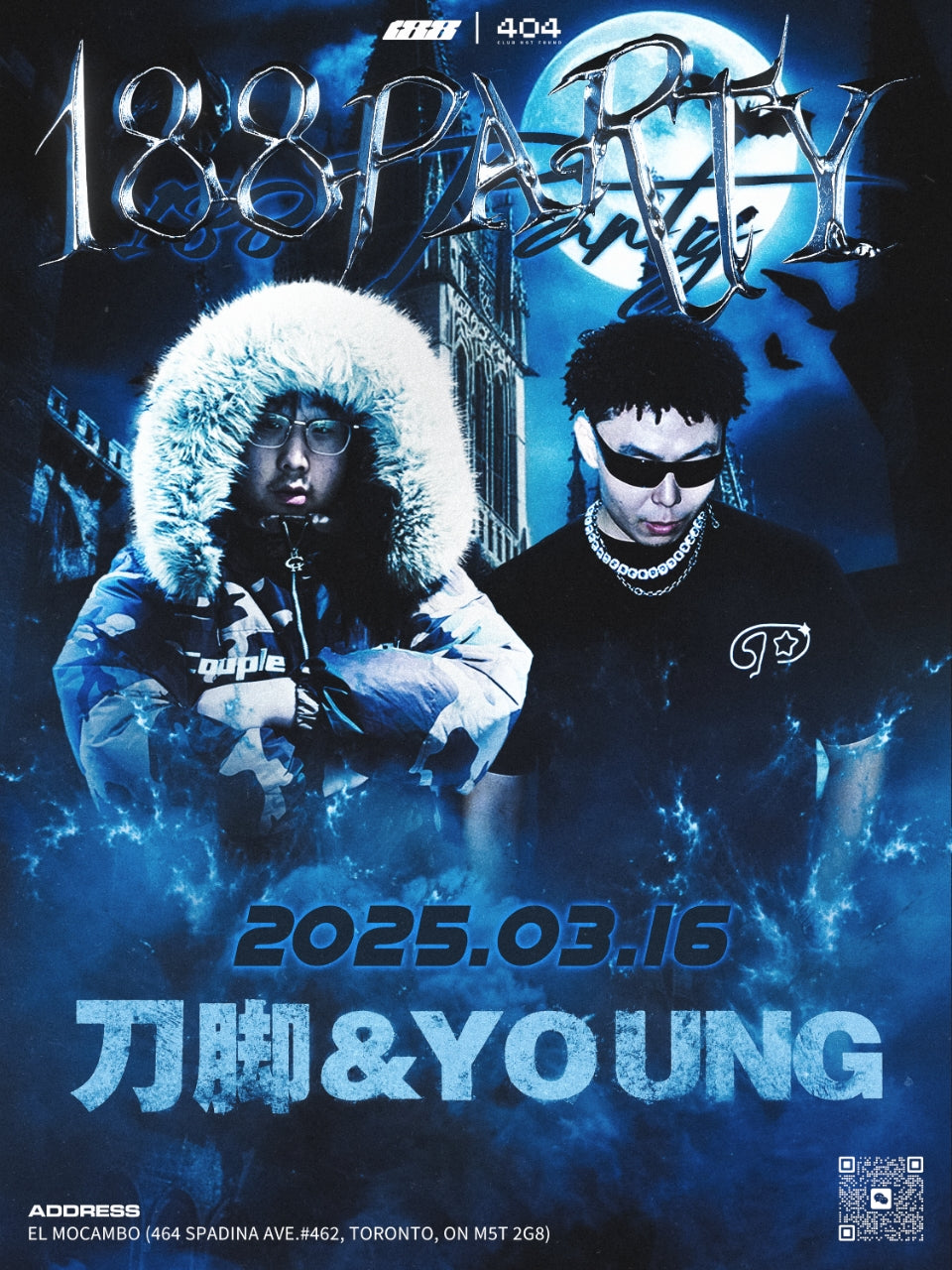 188Party x 刀脚 & 杨建坤Young 派对巡回|多伦多站
